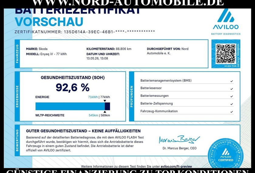 Skoda Enyaq Enyaq iV 80x Sportline Pano/Wärmepumpe/AHK/21/